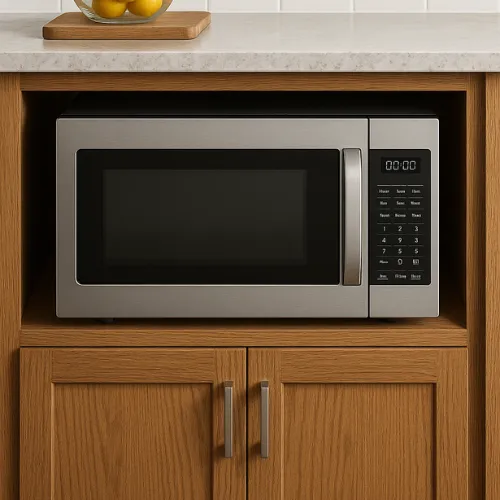 Os Melhores Lugares Para Colocar o Microondas Na Cozinha 3 Em um móvel separado